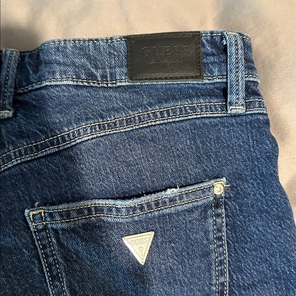 Guess Los Angeles Women’s Dark Blue Denim Shorts - Picture 4 of 6